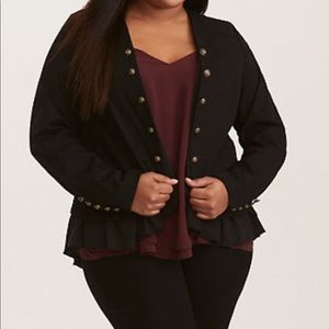 Beautiful Torrid peplum blazer! Sz 2